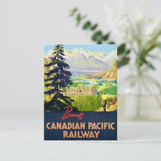 Banff Canada Oude Ansichtkaart Briefkaart (Staand voorkant)