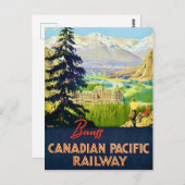 Banff Canada Oude Ansichtkaart Briefkaart (Voorkant / Achterkant)