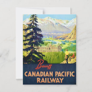 Banff Canada Oude Ansichtkaart Briefkaart