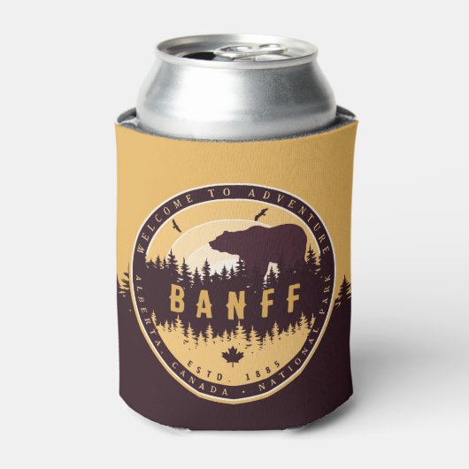 Banff Canada Rocky Mountains  Camping Blikjeskoeler (Blikje Voorkant)