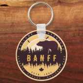 Banff Canada Rocky Mountains  Camping Sleutelhanger (Voorkant)