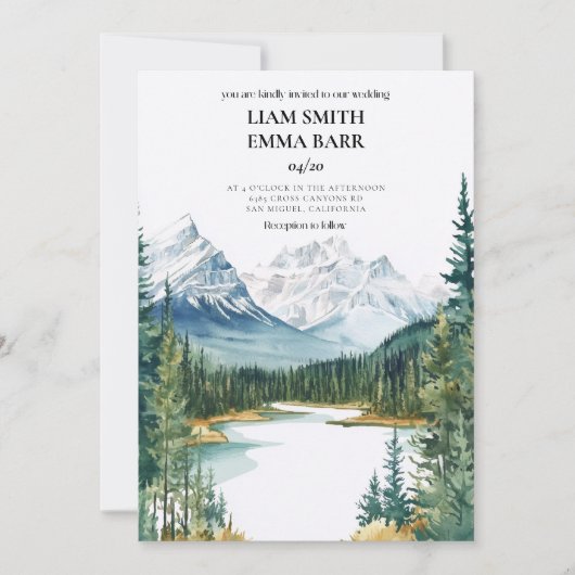 Banff Canada Rocky Mountains Kaart (Voorkant)