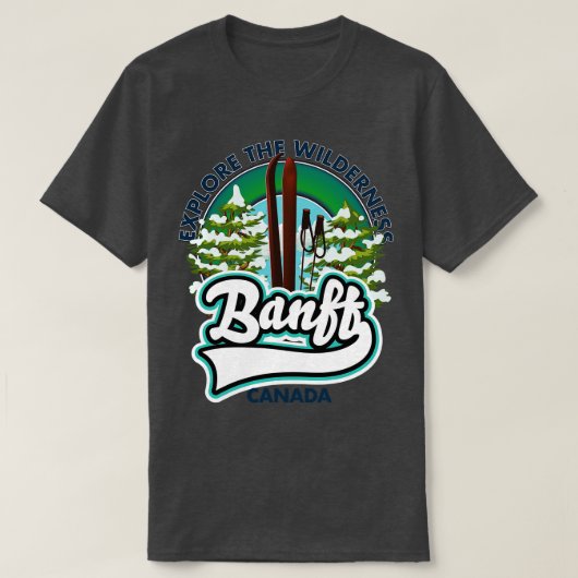 Banff Canada ski poster T-shirt (Design voorkant)