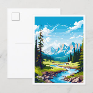Banff Canada Travel  illustratie Briefkaart
