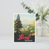 Banff Canada vintage briefkaart (Staand voorkant)