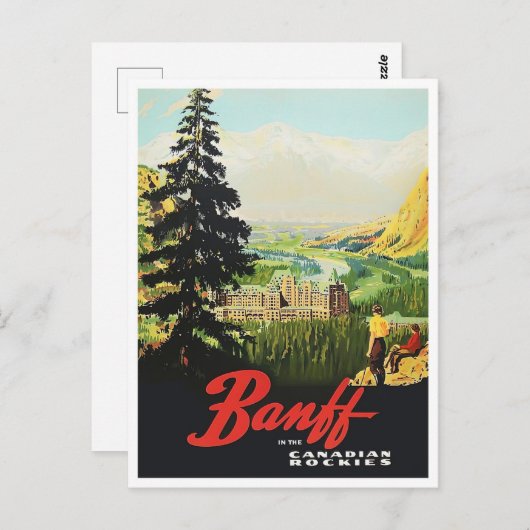 Banff Canada vintage briefkaart (Voorkant / Achterkant)