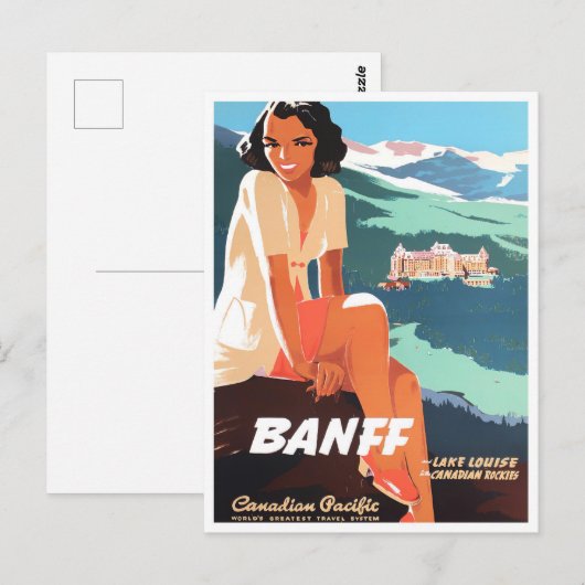 Banff Canada vintage briefkaart (Voorkant / Achterkant)