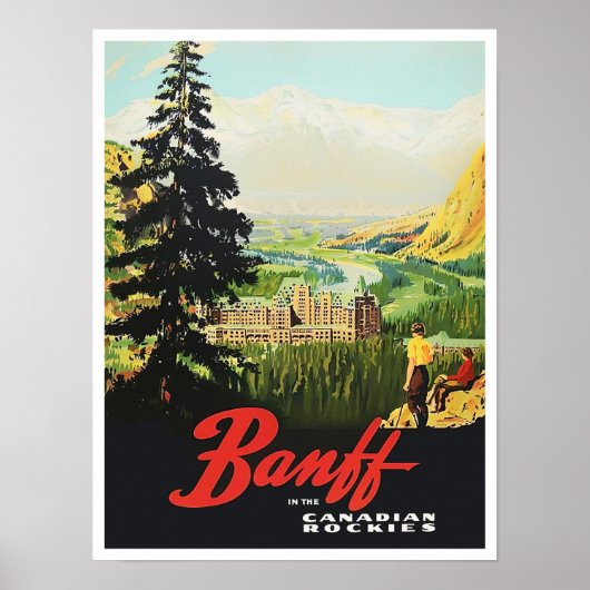 Banff Canada vintage travel poster (Voorkant)