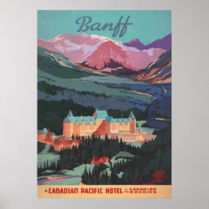 Banff Canada Vintage Travel Poster
