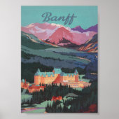 Banff Canada Vintage Travel Poster (Voorkant)
