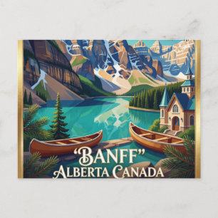 Banff Canadese Rockies Bergmeer Briefkaart
