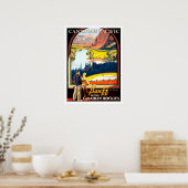 Banff in Canadese rockies, vintage-reizen Poster (Keuken)