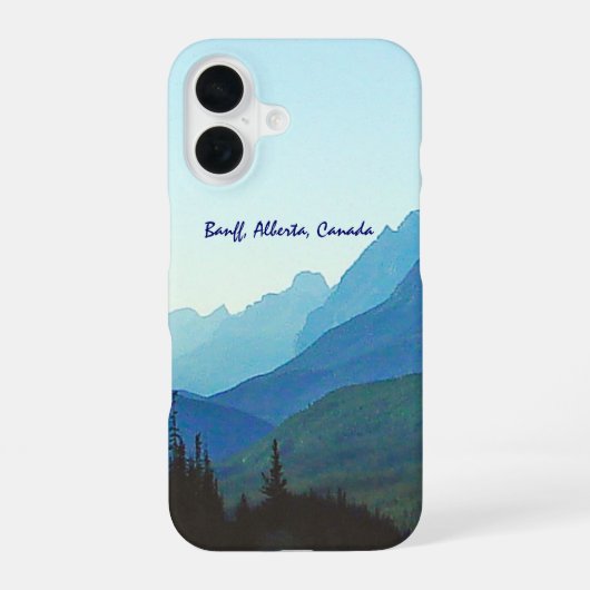 Banff Jasper Blauw iPhone 16 Hoesje (Achterkant)