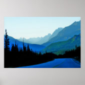 Banff Jasper Blauwe Poster (Voorkant)