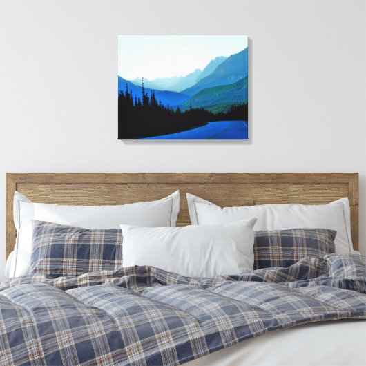 Banff Jasper Blue Canvas Afdruk (Insitu (Slaapkamer))