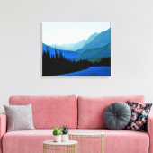 Banff Jasper Blue Canvas Afdruk (Insitu (Woonkamer))