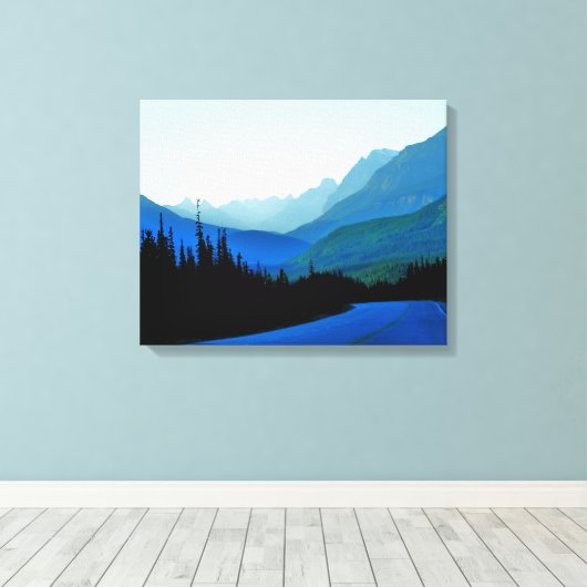 Banff Jasper Blue Canvas Afdruk (Insitu (Houten vloer))