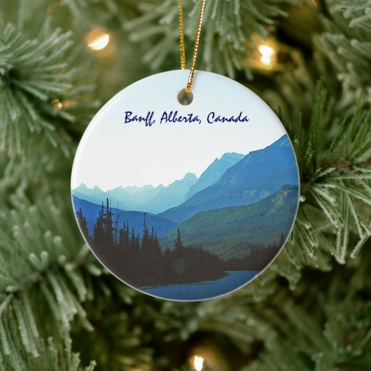 Banff Jasper Blue Keramisch Ornament (Boom)