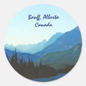 Banff Jasper Blue Ronde Sticker (Voorkant)