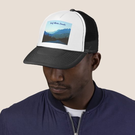 Banff Jasper Blue Trucker Pet (In situ)