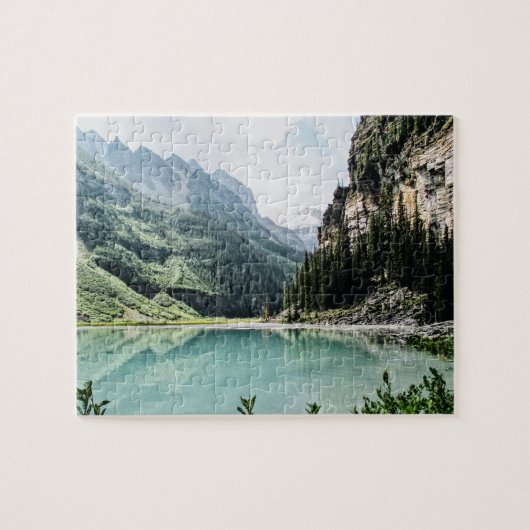 Banff Lake Louise Retro Style Afbeelding Puzzle Legpuzzel (Horizontaal)