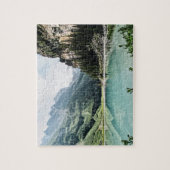 Banff Lake Louise Retro Style Afbeelding Puzzle Legpuzzel (Verticaal)