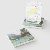 Banff Lake Louise Stone Onderzetter (Zijkant)