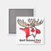 Banff Nationaal Park Alberta Canada elk magneet (Voorkant / Achterkant)