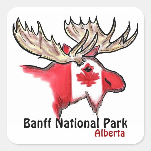Banff Nationaal Park Alberta Canada elk stickers (Voorkant)