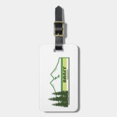 Banff Nationaal Park Groene Strepen Bagagelabel (Voorkant verticaal)