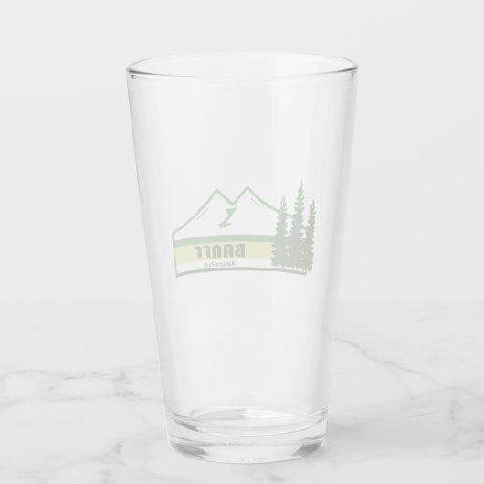 Banff Nationaal Park Groene Strepen Glas (Achterkant)
