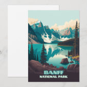 Banff Nationaal Park Moraine Lake Retro (Voorkant / Achterkant)