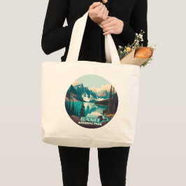Banff Nationaal Park Moraine Lake Retro Grote Tote Bag