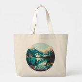 Banff Nationaal Park Moraine Lake Retro Grote Tote Bag (Achterkant)