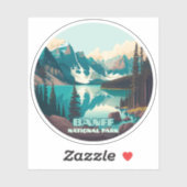 Banff Nationaal Park Moraine Lake Retro Sticker (Vel)