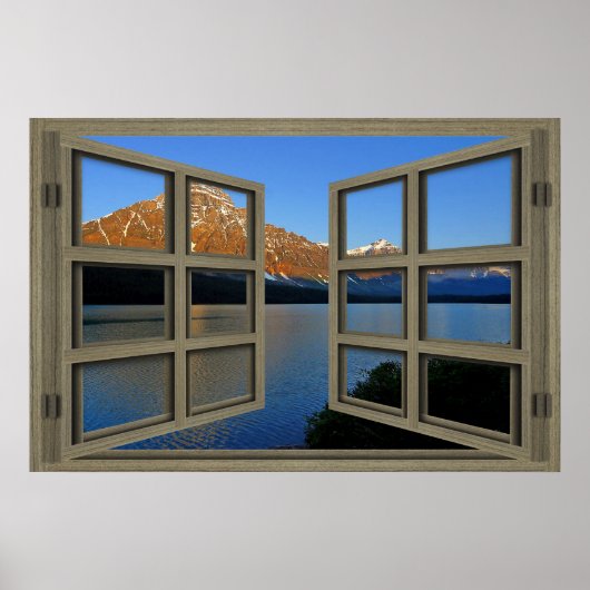 Banff National Park 6 Pane Open Window Poster (Voorkant)