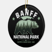 Banff National Park Adventure – Watercolor Bear Keramisch Ornament (Links)