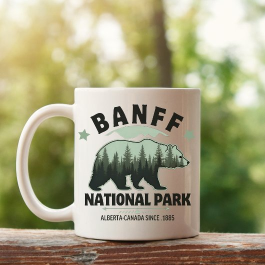 Banff National Park Adventure – Watercolor Bear Koffiemok