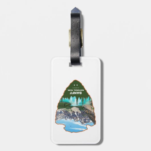 Banff National Park Alberta Arrowhead Bagagelabel (Achterkant verticaal)