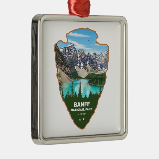 Banff National Park Alberta Arrowhead Metalen Ornament (Rechts)