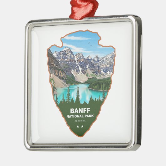 Banff National Park Alberta Arrowhead Metalen Ornament (Links)