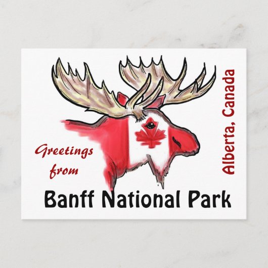 Banff National Park Alberta Canada elk briefkaart (Voorkant)