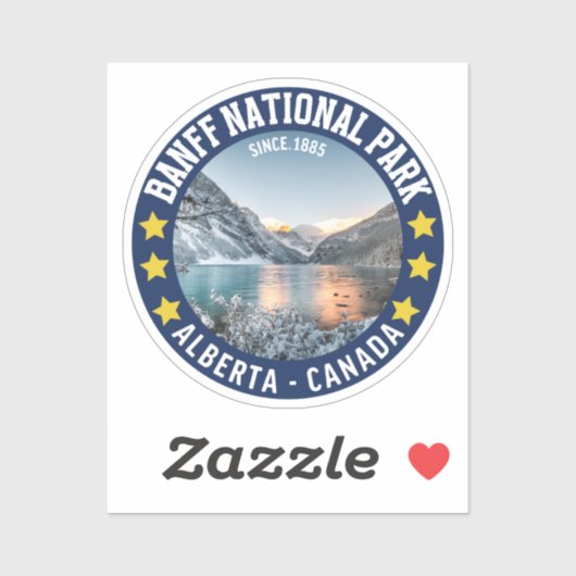 Banff National Park Alberta Canada Since 1885 Sticker (Vel)