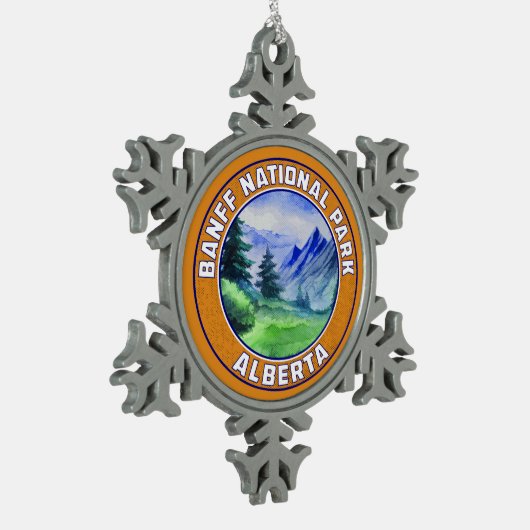 Banff National Park Alberta Canada Tin Sneeuwvlok Ornament (Links)