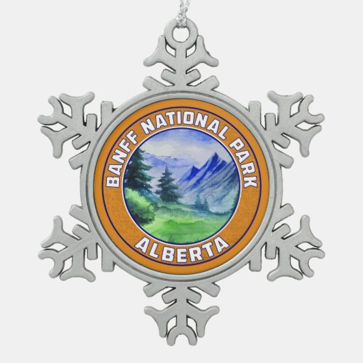 Banff National Park Alberta Canada Tin Sneeuwvlok Ornament (Voorkant)