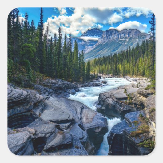 Banff National Park Alberta Canada Vierkante Sticker (Voorkant)