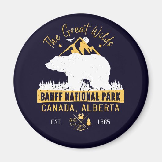 Banff National Park Canada  Beer Mountain Magneet (Voorkant)