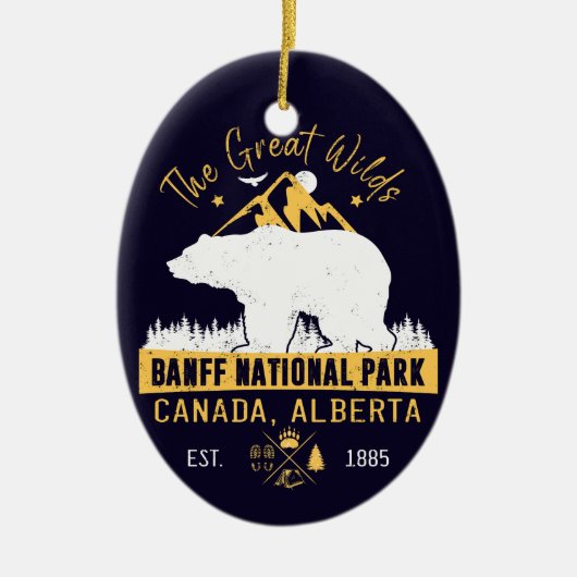 Banff National Park Canada  Keramisch Ornament (Voorkant)