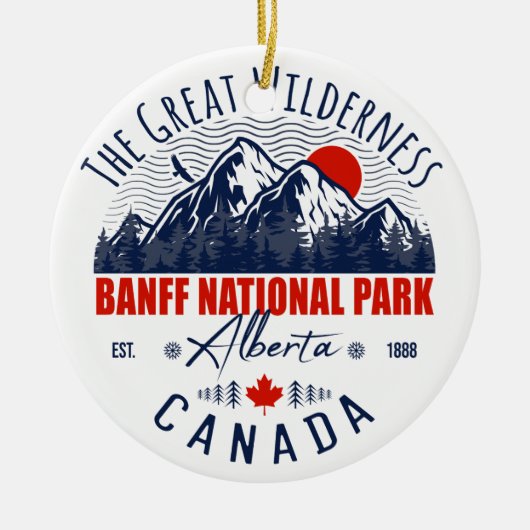 Banff National Park Canada  Keramisch Ornament (Voorkant)
