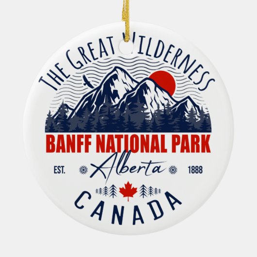 Banff National Park Canada  Keramisch Ornament (Achterkant)